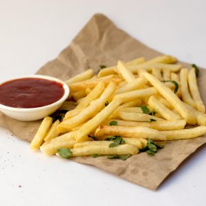 fries and ketchup