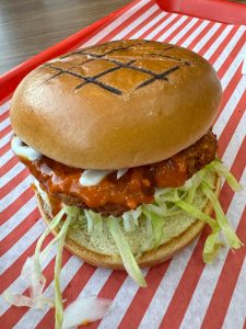 Fried chicken burger