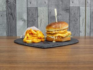 Victorian double chicken burger