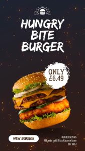 Hungry Bite Burger On Its Own